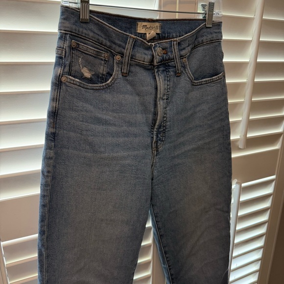 Madewell The Perfect Vintage Straight Crop High Rise Medium Wash Jeans - Picture 3 of 6